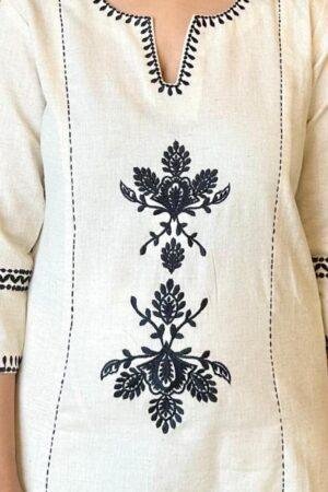 Kurta pant sets with embroidery work