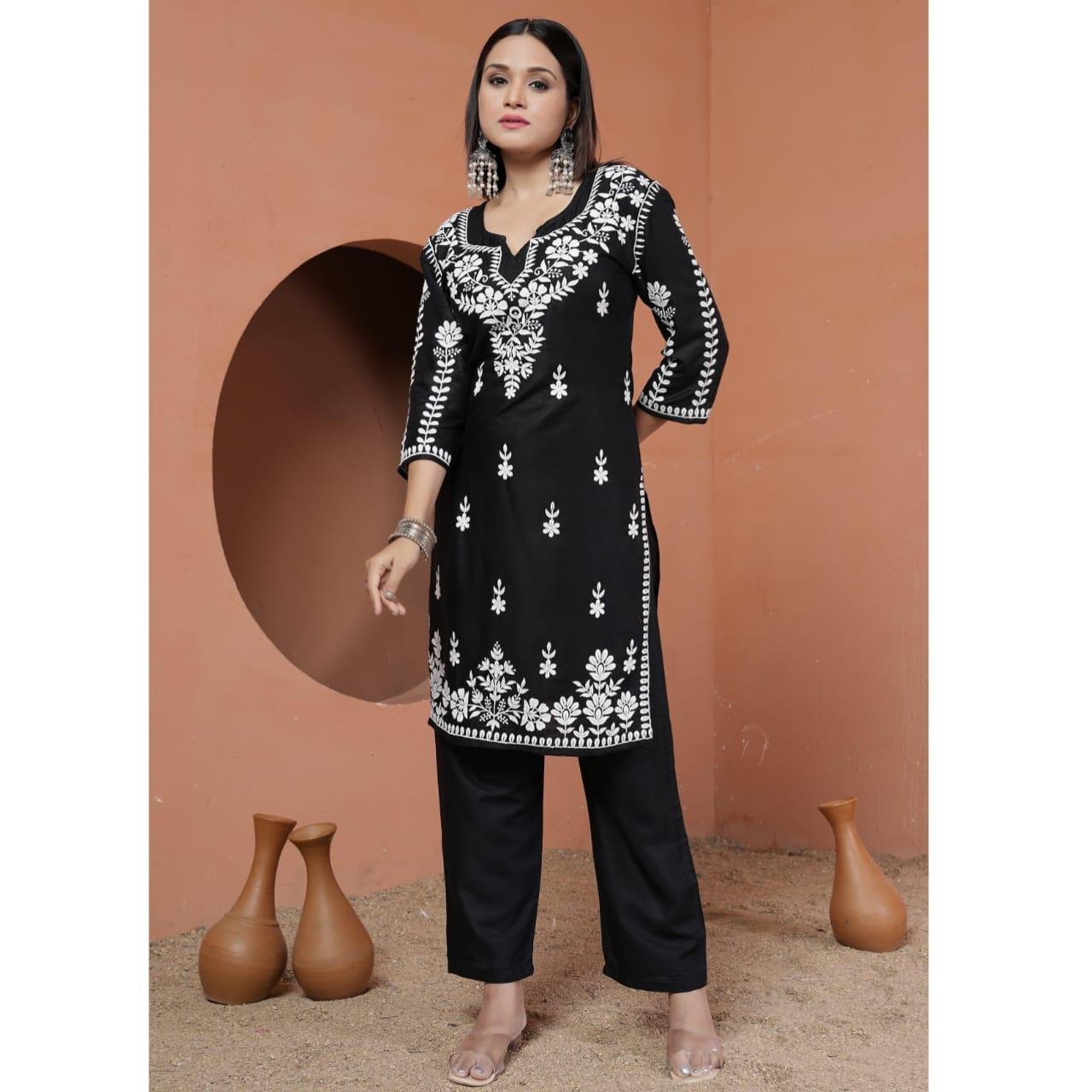 New Concept Of Chikankari kurti