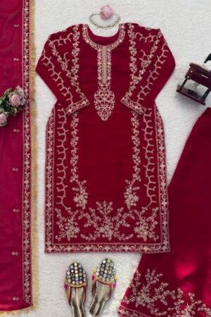 Faux Georgette Thread & Sequence Palazzo Set