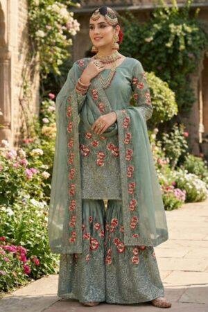 Pure Fendy Silk Heavy Embroidery Sequence