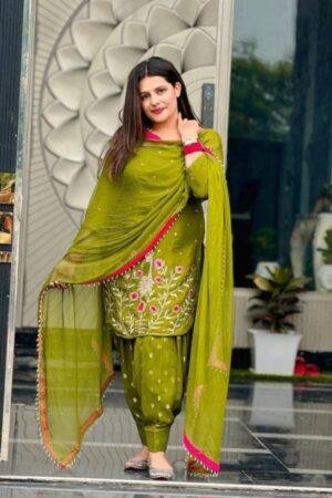 Heavy Faux Georgette Embroidery Sequence