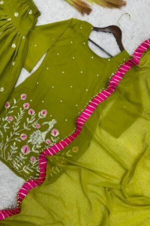 Heavy Faux Georgette Embroidery Sequence