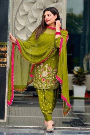 Heavy Faux Georgette Embroidery Sequence