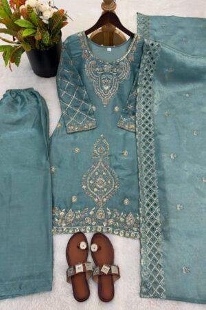 GMY Choo Silk Embroidery Beads Work