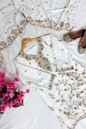 Chinon Silk Zari & Sequence Embroidery