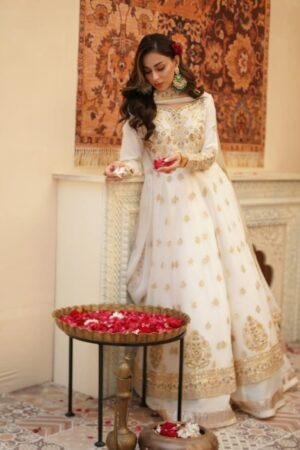 Heavy Net Thread Sequence Gown with Japan