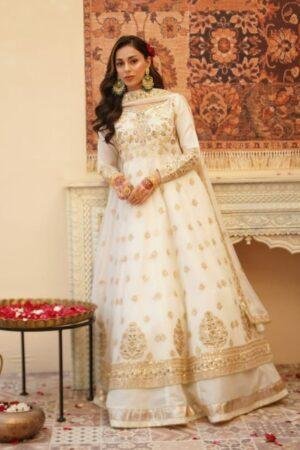 Heavy Net Thread Sequence Gown with Japan