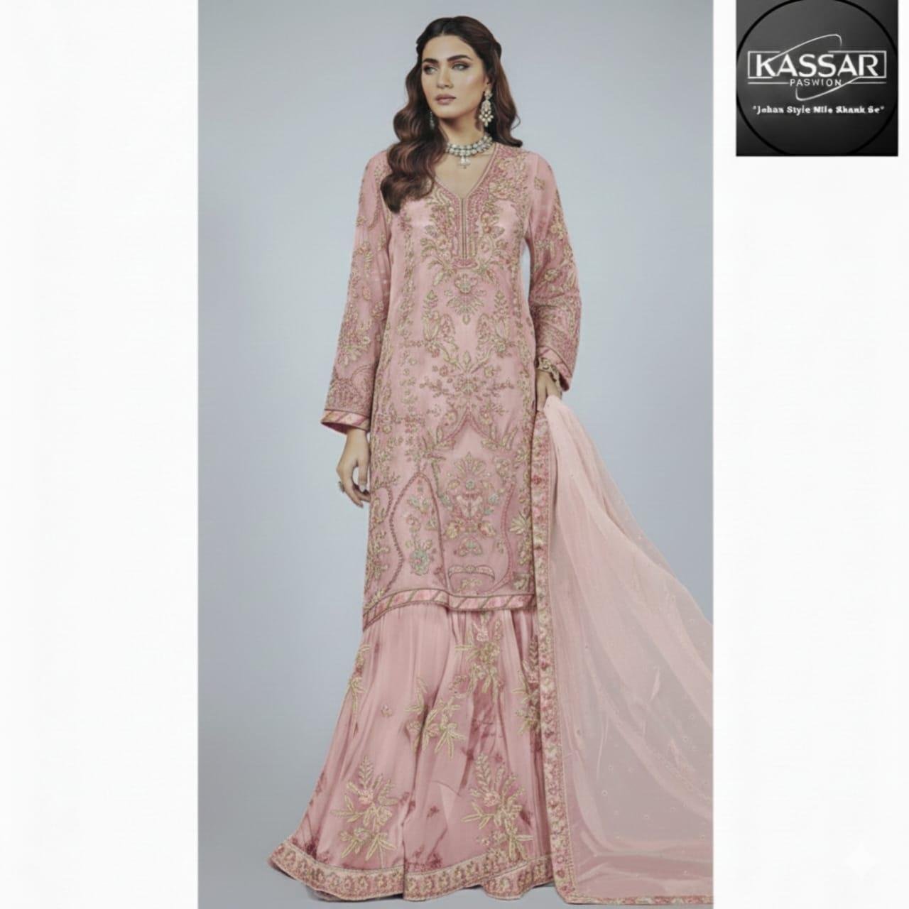 Premium Organza Embroidered Suit Set - Image 2