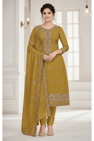 Kassar Fashion HO Fancy Suit with Chinon Work Dupatta