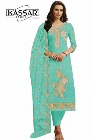 Rolex Suit with Rolex Dupatta Unstitched Part Wear | Kassar Fashion