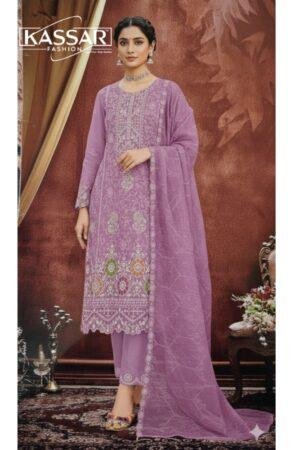 Glass Organza Heavy Jarkan Embroidered Suit with French Pech Work & Designer Dupatta