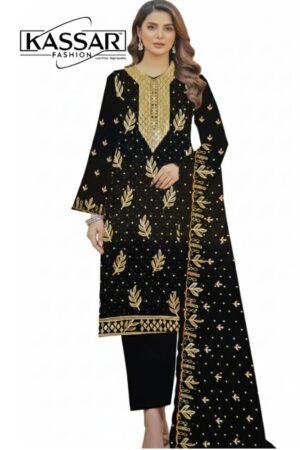 Crunchy Unstitched Part Wear Suit with Jarkan Work Dupatta | Kassar Fashion