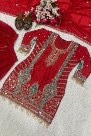 Heavy Chinon Silk Sequence Embroidery