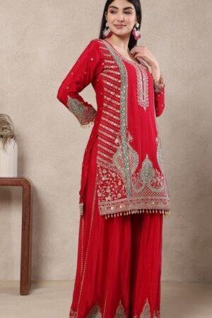 Heavy Chinon Silk Sequence Embroidery