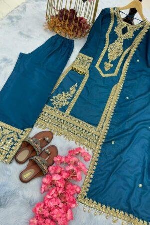 Premium Designer Readymade Top Palazzo & Dupatta Collection