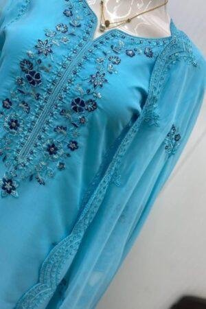 Designer Wear Exclusive Georgette Suit Set with Pant & Dupatta