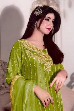 Launching New 🦋 Designer Party Wear Look – Pure Chinon Silk Top, Palazzo & Dupatta Set 👗