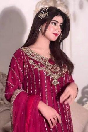 Launching New 🦋 Designer Party Wear Look – Pure Chinon Silk Top, Palazzo & Dupatta Set 👗