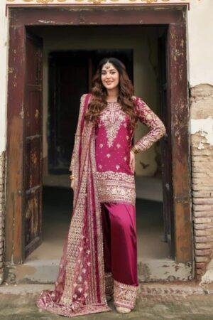 Natural Crepe Thread & Sequence Embroidery