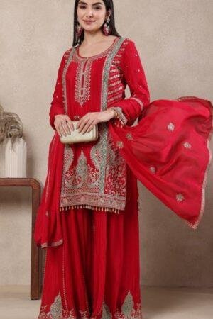 Heavy Chinon Silk Sequence Embroidery